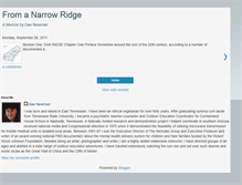 Tablet Screenshot of fromanarrowridge.blogspot.com