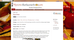 Desktop Screenshot of mysore-restaurants.blogspot.com