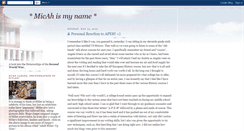 Desktop Screenshot of micahismyname.blogspot.com