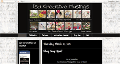 Desktop Screenshot of isacreativemusings.blogspot.com