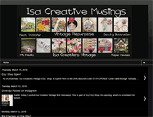 Tablet Screenshot of isacreativemusings.blogspot.com