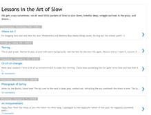 Tablet Screenshot of lessonsintheartofslow.blogspot.com