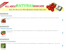 Tablet Screenshot of allaboutnaturalskincare.blogspot.com