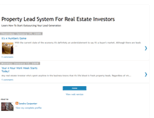 Tablet Screenshot of investor-leads.blogspot.com