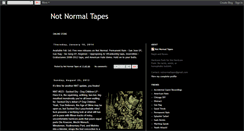 Desktop Screenshot of notnormaltapes.blogspot.com