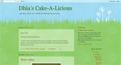 Desktop Screenshot of dhiascake-a-licious.blogspot.com