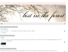 Tablet Screenshot of lost-in-the-forest.blogspot.com