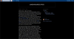 Desktop Screenshot of andhra-recipes143.blogspot.com