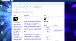 Desktop Screenshot of lightinthisworld.blogspot.com