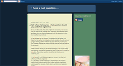 Desktop Screenshot of ihaveanailquestion.blogspot.com