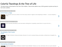 Tablet Screenshot of colorfulteardropsandthetreeoflife.blogspot.com