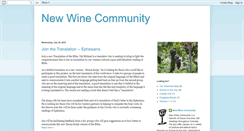 Desktop Screenshot of newwinecommunity.blogspot.com