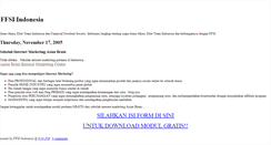 Desktop Screenshot of ffsi-indonesia.blogspot.com