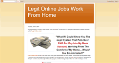 Desktop Screenshot of legitonlinejobshome.blogspot.com