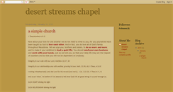 Desktop Screenshot of desertstreamschapel.blogspot.com