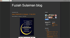 Desktop Screenshot of fuziahsulaiman.blogspot.com