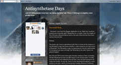 Desktop Screenshot of antisynthetasedays.blogspot.com