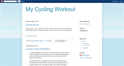 Desktop Screenshot of mycyclingworkout.blogspot.com