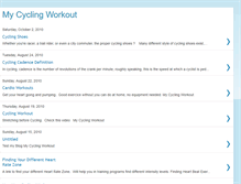 Tablet Screenshot of mycyclingworkout.blogspot.com