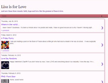 Tablet Screenshot of lisaisforlove.blogspot.com