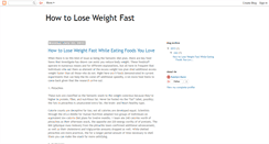 Desktop Screenshot of howtoloseweightfasteating.blogspot.com