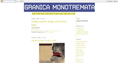 Desktop Screenshot of granicamonotremata.blogspot.com