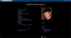 Desktop Screenshot of lucreslondonmusic.blogspot.com