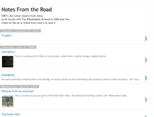 Tablet Screenshot of notesfromtheroad2008.blogspot.com