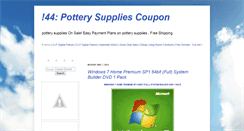 Desktop Screenshot of potterysuppliescoupon.blogspot.com