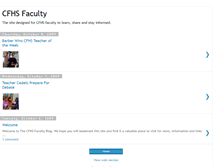 Tablet Screenshot of cfhsfaculty.blogspot.com