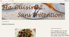 Desktop Screenshot of macuisinesanspretention.blogspot.com
