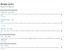 Tablet Screenshot of banglishlyrics.blogspot.com