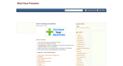 Desktop Screenshot of must-have-freeware.blogspot.com