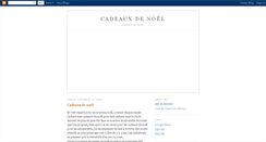 Desktop Screenshot of cadeaux-de-noel.blogspot.com
