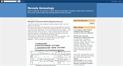 Desktop Screenshot of nevadagenealogist.blogspot.com