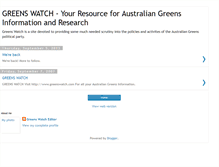 Tablet Screenshot of greenswatch.blogspot.com