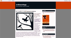 Desktop Screenshot of ordinarology.blogspot.com