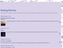 Tablet Screenshot of musing-mommy.blogspot.com