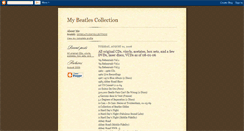 Desktop Screenshot of mybeatlescollection.blogspot.com