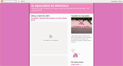 Desktop Screenshot of equilibrioesimposible.blogspot.com