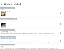 Tablet Screenshot of itsmylifeinanutshell.blogspot.com