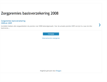 Tablet Screenshot of basisverzekeringzorg2008.blogspot.com