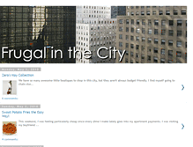 Tablet Screenshot of frugalinthecitynyc.blogspot.com