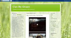 Desktop Screenshot of canbegreen.blogspot.com