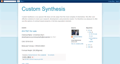 Desktop Screenshot of customsynthesis.blogspot.com