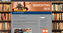 Desktop Screenshot of dissentingdice.blogspot.com