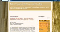 Desktop Screenshot of patenttrademarkinfringementlitigation.blogspot.com