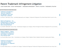 Tablet Screenshot of patenttrademarkinfringementlitigation.blogspot.com