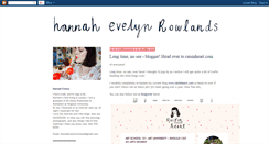 Desktop Screenshot of hannah-evelyn.blogspot.com