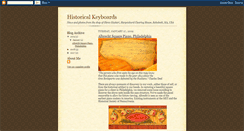 Desktop Screenshot of historicalkeyboards.blogspot.com
